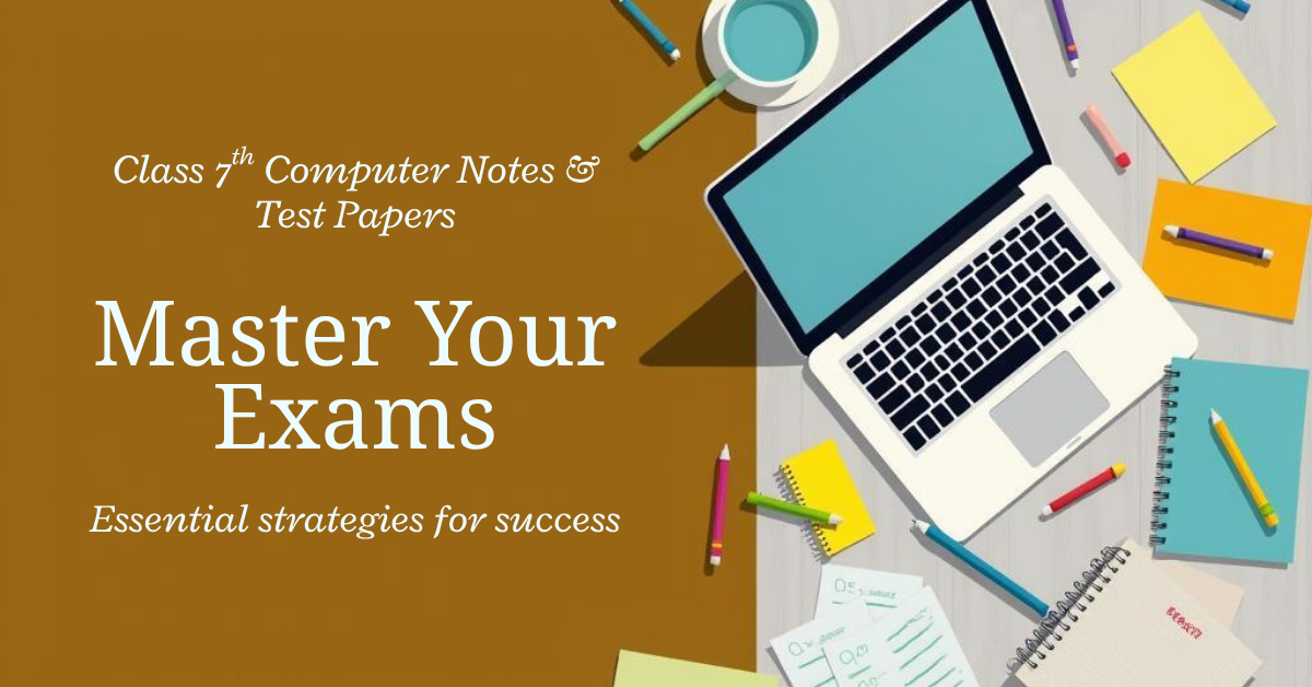 Class 7th Computers Notes & Test Papers